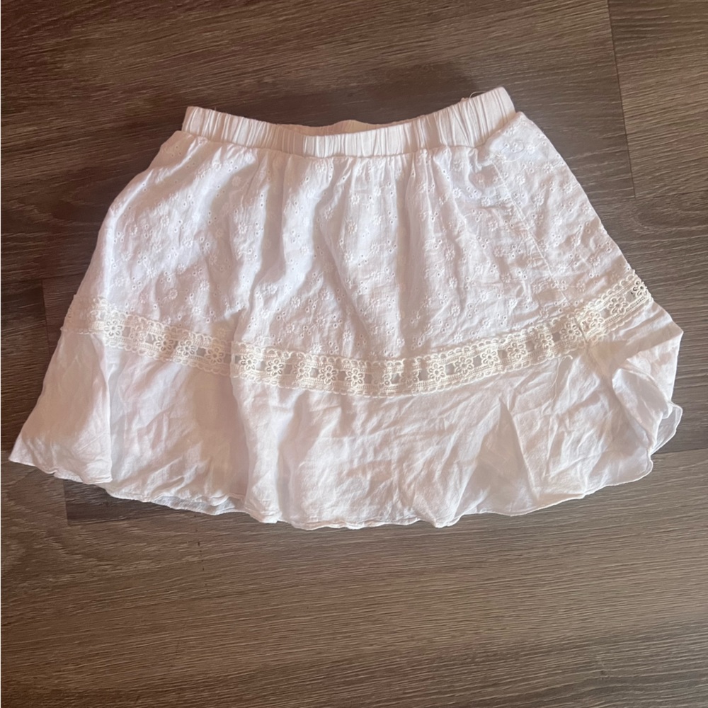 White Floral Skirt